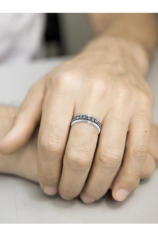 Zolotoj Merkurij Erkek Yüzük Ortodoks "kurtar Koru" Gümüş 21090258 Gri