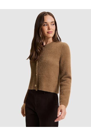 Pierre Cardin Kahverengi Crop Top Triko Hırka 50331252 Vr271 Çok Renkli