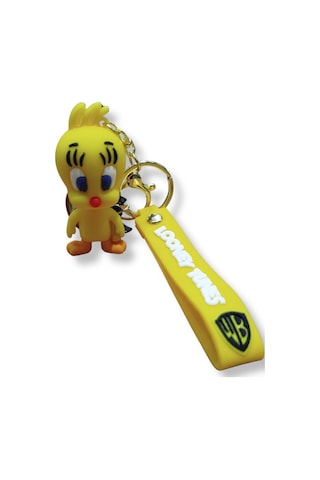 Tweety Premium 3d Figürlü Looney Tunes Yazılı Bilek Kayışlı Anahtarlık - 1 Adet