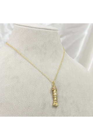 Renkli Taşlı Hareketli Balık Kolye Gold Gold