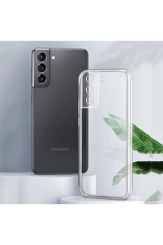 Samsung S20 FE Uyumlu Kamera Korumalı Soket 3D Şeffaf Kılıf