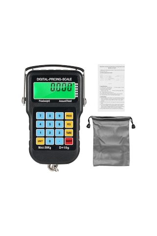 110lb/50kg Balık Terazisi Arkadan Aydınlatmalı Lcd Taşınabilir Elektronik Kanca Ölçek Avcılık İçin Ölçüm Bandı Cetveli İle Balıkçılık