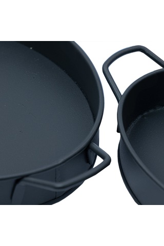 Oval Tepsi Orta Boy Siyah -