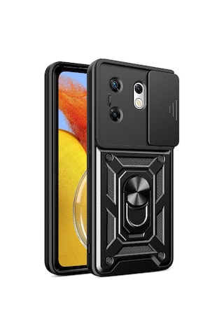 İnfinix Zero 30 4g İle Uyumlu Kılıf Magnetik Standlı Kamera Korumalı Sürgülü Kapak