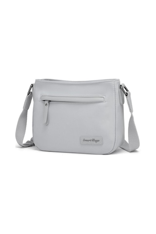 Smart Bags Twill Dimi Kumaş Postacı Kadın Çantası 3324 Gri