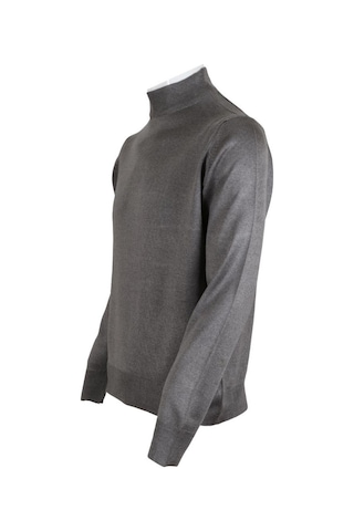 Erkek Gri Kazak Yarım Balıkçı Yünlü Klasik Normal Kesim Rar00800