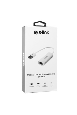 S-link Sw-kc30 Usb 2.0 To Rj45 Win10 Uyumlu Ethernet Çevirici