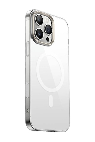 Zore Apple Uyumlu iPhone 16 Pro Max Kılıf Magsafe Şarj Özellikli Şeffaf Cam Arka Yüzey Msra G-glass Kapak-şeffaf Şeffaf