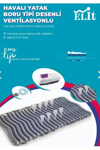 Elit Boru Tipi Desenli Ventilasyon Özellikli Havalı Yatak