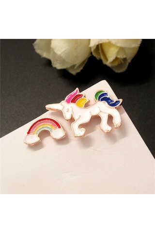 Unicorn Tasarımlı Çocuk Küpe