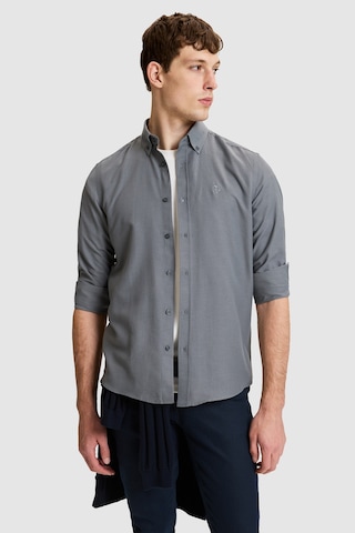 U.S. Polo Assn. Erkek Antrasit Slim Fit Uzun Kollu Basic Gömlek 50324708-vr006
