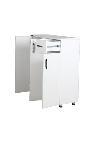 Ayakkabılık Beyaz Çok Amaç Model Parlak Beyaz Hard Suntalem Demonte 5raf 1çekmece 3kapak El Yapım Beyaz