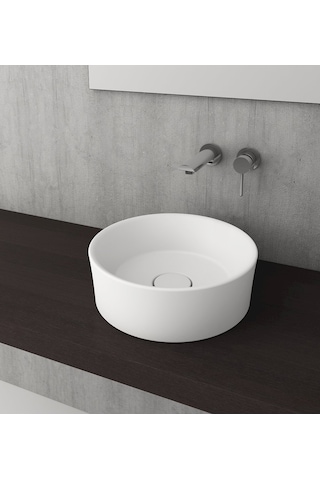 Bocchi Vessel Yuvarlak Çanak Lavabo 38 CM P. Beyaz 1174-061-0125