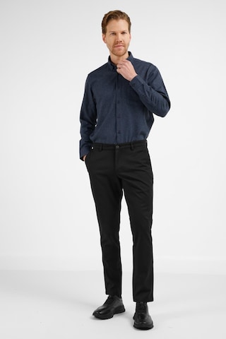 İmza Siyah Yan Cep Düz Paça Pamuklu Comfort Fit Chino Casual Pantolon 1003255159 Siyah
