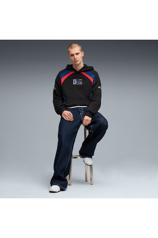 Puma Bmw M Motorsport Lıfestyle Erkek Geniş Kesim Kapüşonlu Sweatshırt 634804 01 Siyah