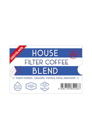 Moliendo Finest Coffee House Blend Öğütülmüş Filtre Kahve 250 G