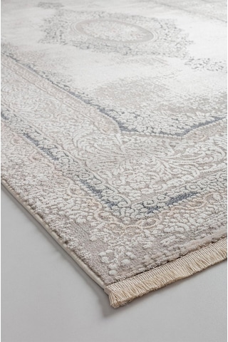 Bahariye Halı Ezgi 98x200 5664 Beyaz Mavi