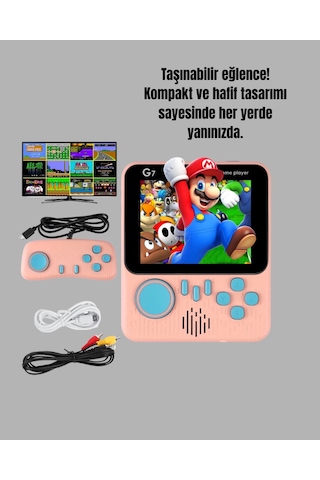 Mey İthalat 666 Klasik Oyunlu Mini Retro Konsol Büyük Ekran Desteği