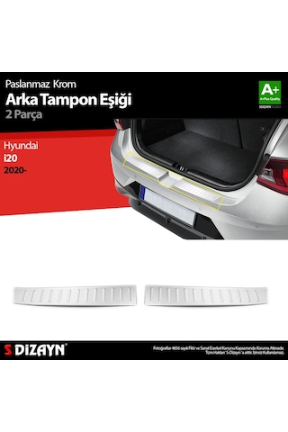 S-Dizayn  Hyundai İ20 Krom Arka Tampon Eşiği 2 Prç. 2020 Üzeri