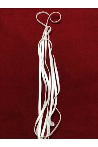 50 Mt Beyaz Yassı Maske Lastiği 5 Mm Örme Lastik