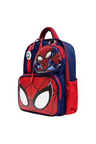 Anaokulu Sırt Çantası Spiderman Benzeri Erkek Çocuk Kreş Çantası 33 25 Cm Ortopedik Örümcek Adam Lacivert