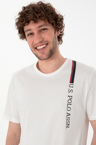 U.S. Polo Assn. Erkek Bisiklet Yaka Beyaz Pijama Takımı 50309355-VR013