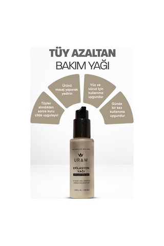 Uraw Tüy Azaltıcı Epilasyon Yağı 100 ML