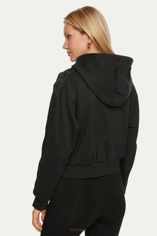 Guess Kadın Siyah Logolu Sweatshirt Siyah