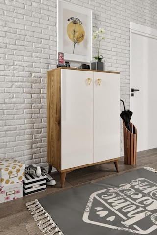 Simple Ayakkabılık Çok Amaçlı Dolap Mutfak Kiler Balkon Ekru Ceviz