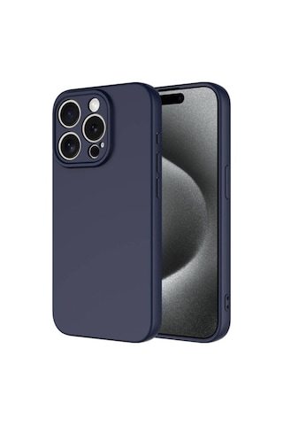 Apple Uyumlu iPhone 15 Pro Kılıf Zore Mara Lansman Kapak Lacivert