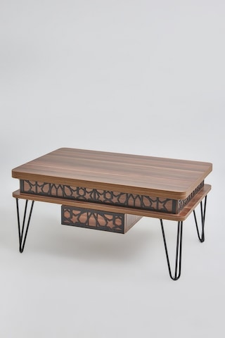 Melek 1 Model Çekemceli Akıllı Sehpa Metal Ayaklı Lüx Model Sehpa