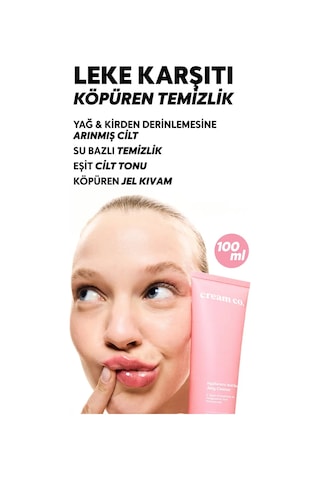 Cream Co. Hyaluronic Acid Glow Jelly Leke Karşıtı Nemlendirici Yüz Temizleme Jeli 100 ML
