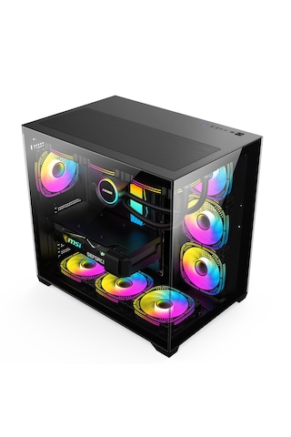 Raynox Aqua Black Pc Kasa Case+fc+7 Fan X360 Uyumlu Powersız