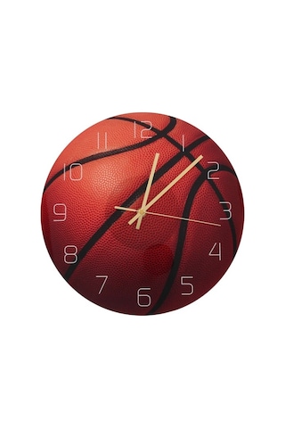 Goldenqian Basketbol Akrilik Sessiz Duvar Saati Yatak Odası Oturma Odası Alarm Doğum Günü Noel Hediyeleri Dekor Için Hediye Muvy9o ÇOk Renkli