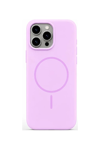iPhone Uyumlu 14 Pro Max Aura Akıllı Magsafe Animasyonlu Silikon Kılıf Lila