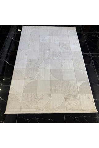 Luxess Lisbon 2003 Krem Akrilik Modern Makine Halısı Krem Gri