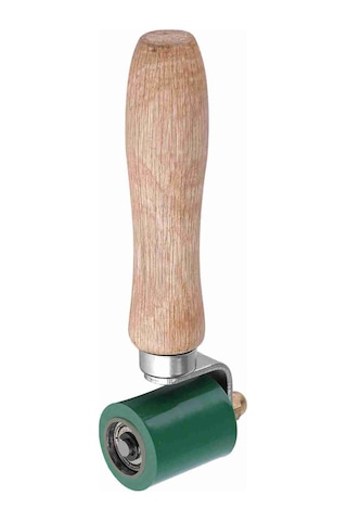 Geeksen Yeşil Silikon Pres Mili 40mm - 260 C Isı Dayanıklı, Çift Yönlü Yataklı, Ahşap Kollü - Pvc, Zırh Folyo Kaynağı Ve Filmi Preslemek İçin Diğer