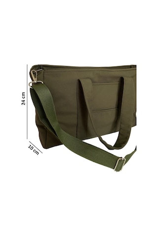 Tuttobene Idıly Haki Tote Bag Omuz Çantası Laptop Kitap Evrak Taşınabilir Tb005