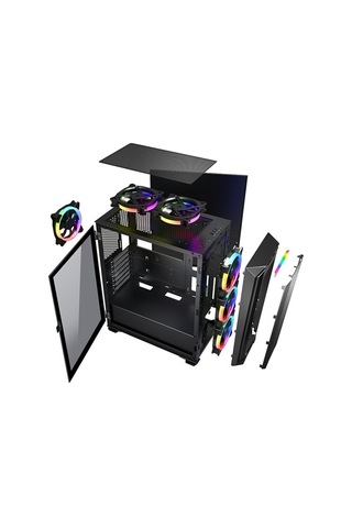 Gamebooster GB-G2112B ARGB Halo Fan Mesh Panel USB 3.0 Mid Tower Bilgisayar Kasası