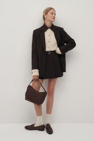 Private Edition Kemerli Mini Etek Acı Kahve Acı Kahverengi