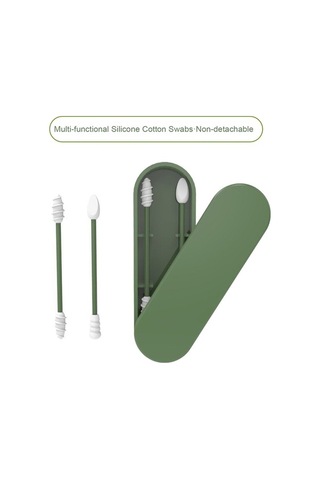 Ulzyvf Yeniden Kullanılabilir Silikon Kulak Temizleme Çubuğu - 2 Adet Gri Model Gri