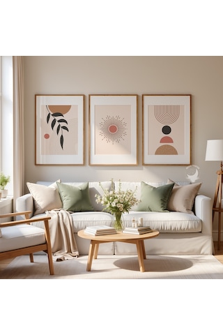 3'lü Modern Boho Poster Seti