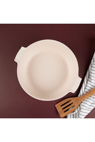 Yıldız Elissa Yuvarlak Fırın Kabı Mat Beyaz 27 Cm Çok Renkli