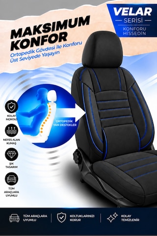 Hyundai Tucson Uyumlu Velar Serisi Tay Tüyü Oto Koltuk Kılıfı Ortopedik Tam Set