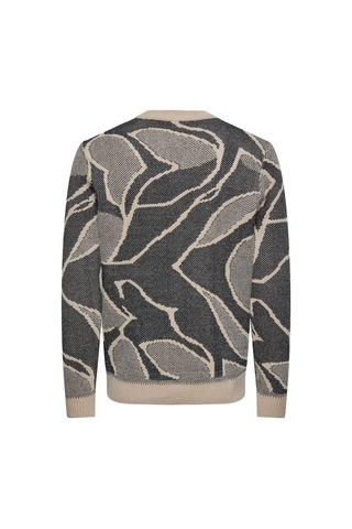 Only & Sons Onslong Reg Ls Crew Jaquard Knıt Erkek Gri Kazak - 22035127 Gri