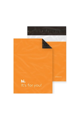 Cepsiz Turuncu Kargo Poşeti 30x37+5 Cm - 100 Adet