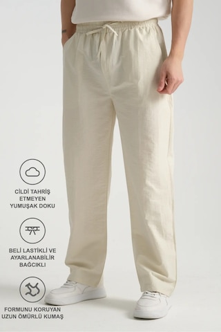 Redline Era Baggy Fit Yazlık Rahat İnce Pantolon Bej