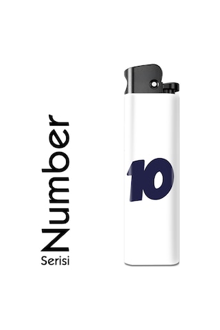 Number Serisi Tasarım Çakmak Minimal 10 Yazılı Çakmak
