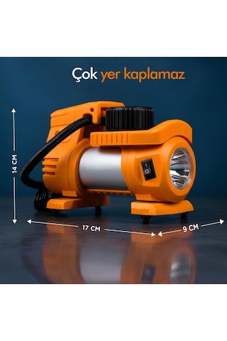 Araç Çakmak Girişli Dijital Hava Kompresörü Lastik Şişirme Pompası 12v Taşınabilir Oto Kokusu