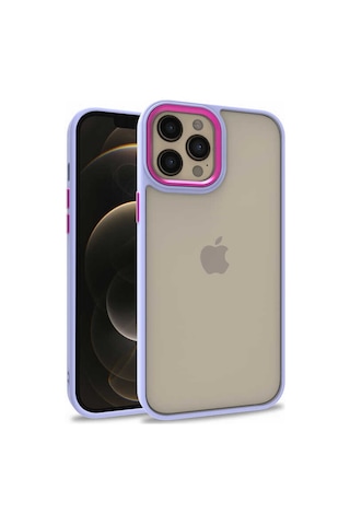 Apple Uyumlu iPhone 12 Pro Max Uyumlu Zore Flora Kılıf-lila Lila -